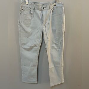 Levi's Jeans 514 Slim Fit Straight Leg Mens 38x30 Off White Denim Casual Classic